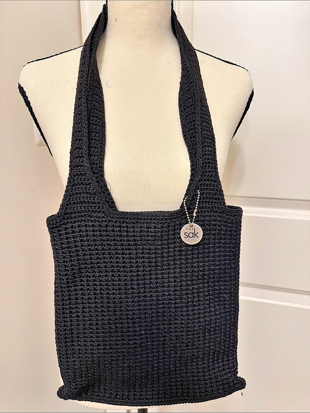 The Sak Woven Black Tote Bag